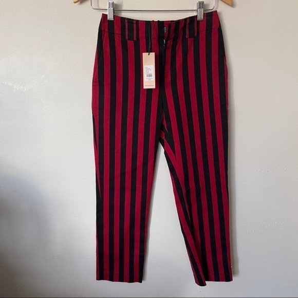 REBECCA Minkoff Ginger Striped Cropped Pants - Picture 2 of 4